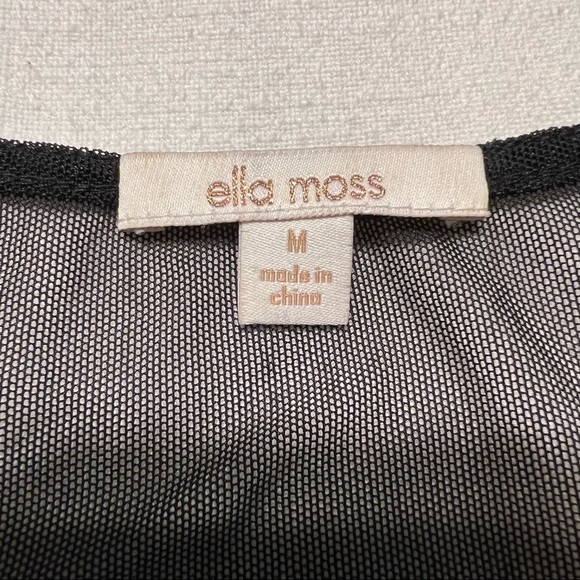 Ella Moss (EUC) Top 100% Linen with Mesh at the top Size M - Picture 9 of 9